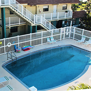 Resort pool in Melbourne Beach Florida resort