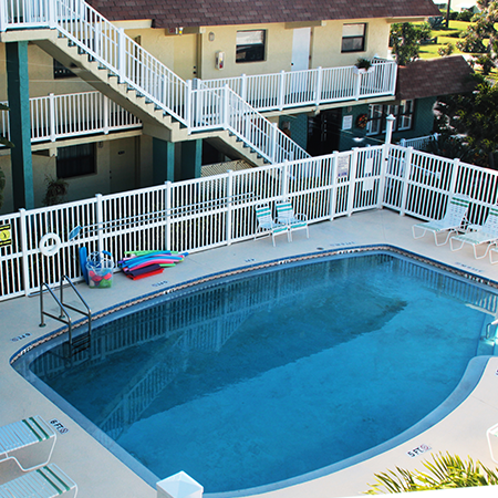 Resort pool in Melbourne Beach Florida resort